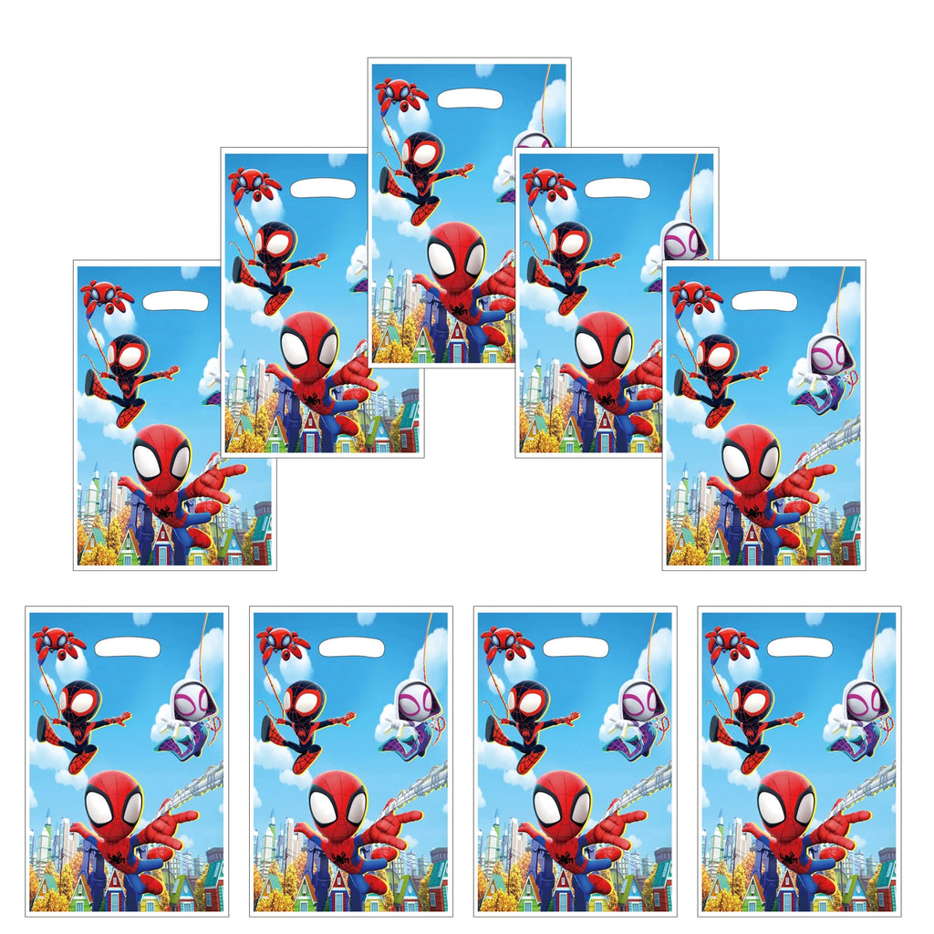 Spidey And His Amazing Friends Party Favor Gift Bags Spiderman Candy Bag Handle Gift Bags Superhero Birthday Party decorations