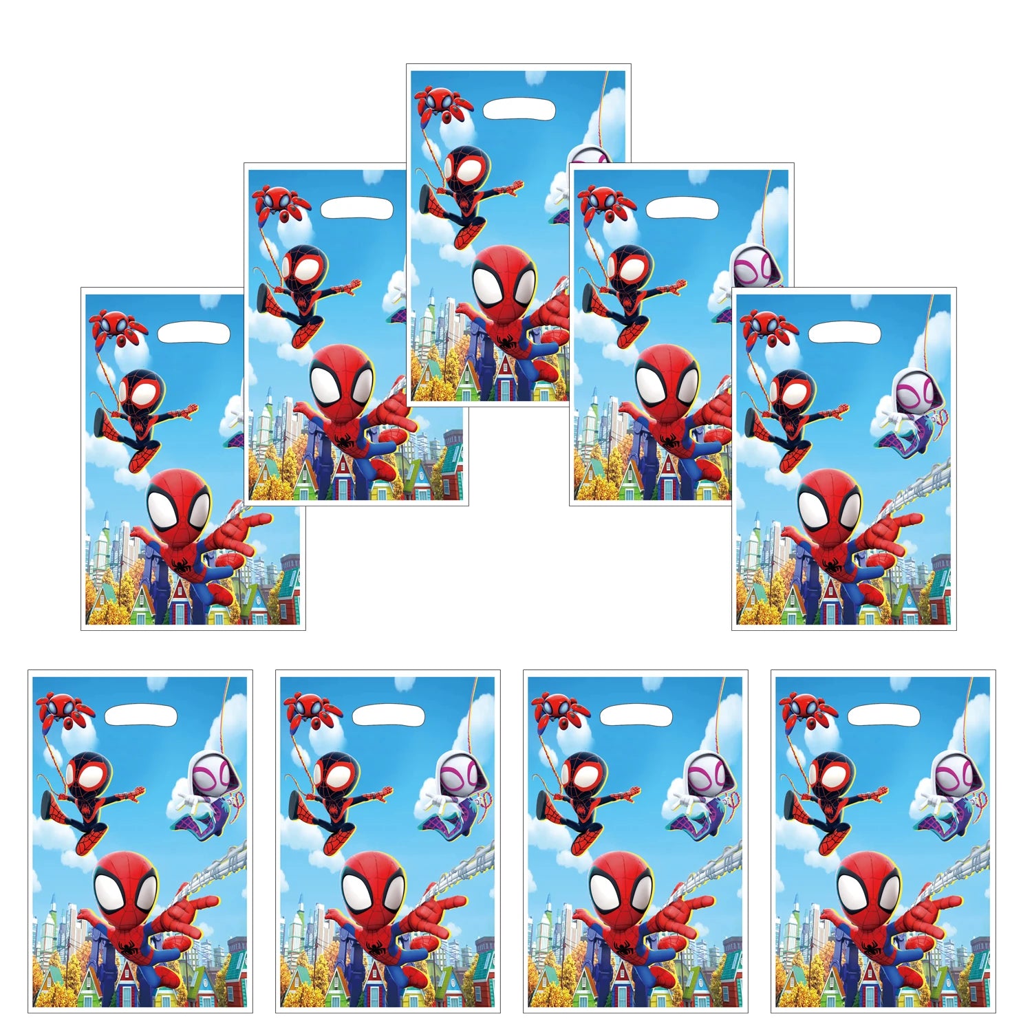 Spidey And His Amazing Friends Party Favor Gift Bags Spiderman Candy Bag Handle Gift Bags Superhero Birthday Party decorations
